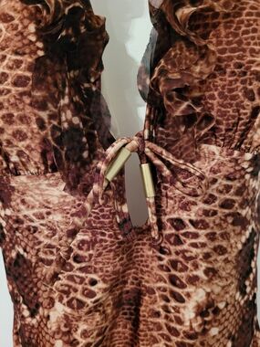 One-piece Snake Skin Print Swimsuit
